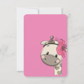 Invitations personnalisées pour la Giraffe Girl (Dos)