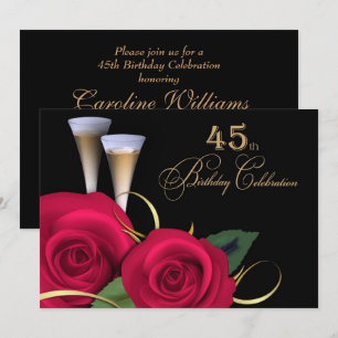 Invitations personnalisées pour le 45e anniversair
