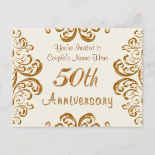 Invitations personnalisées pour le 50e anniversair