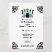 Invitations personnalisées pour le dîner (Devant / Derrière)