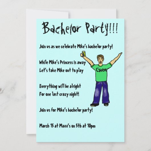 Invitations personnalisées pour l'enterrement de v (Devant)