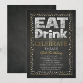 Invitations personnalisées pour les adultes 60e an (Devant / Derrière)