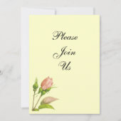 Invitations personnalisées Rosebud rose (Devant)