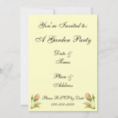 Invitations personnalisées Rosebud rose (Dos)