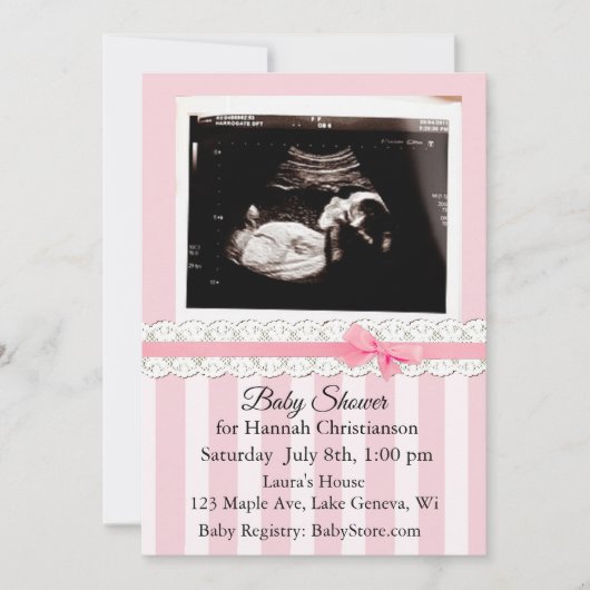 Invitations personnalisées Ultrasound Baby Shower (Devant)