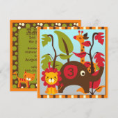 Invitations personnalisées Wild Animal Safari (Devant / Derrière)