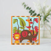 Invitations personnalisées Wild Animal Safari (Debout devant)