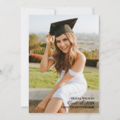 Invitations personnalisés de la fête de graduation (Dos)