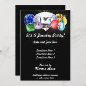 Invitations personnalisés de la fête des bijoux (Devant / Derrière)
