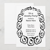 Invitations personnalisés de la fête des bijoux (Devant / Derrière)
