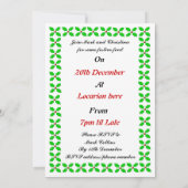 Invitations personnalisés du repas de Noël (Dos)