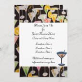 Invitations personnalisés Martini (Devant / Derrière)