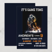 Invitations personnelles de hockey sur glace (Devant / Derrière)