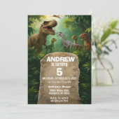 Invitations personnelles Dinosaur anniversaire (Debout devant)