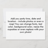 Invitations - petits gâteaux d'art de bruit (Dos)