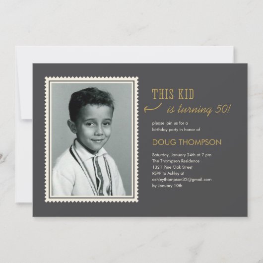 Invitations Photo Anniversaire Pour Adultes (Devant)