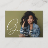 Invitations photo chic Script Graduate (Devant)