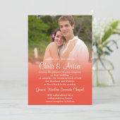 Invitations photo Coral Sunset (Debout devant)