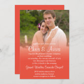 Invitations photo Coral Sunset (Devant / Derrière)
