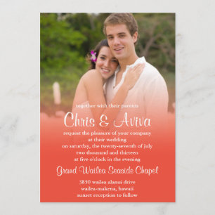 Invitations photo Coral Sunset