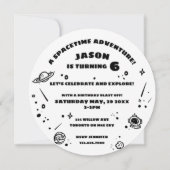 Invitations photo d'anniversaire de l'astronaute s (Dos)