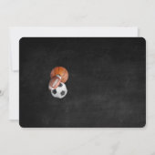 Invitations photo d'anniversaire du sport (Dos)