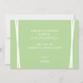 Invitations photo de diplômes modernes Green & Whi (Dos)