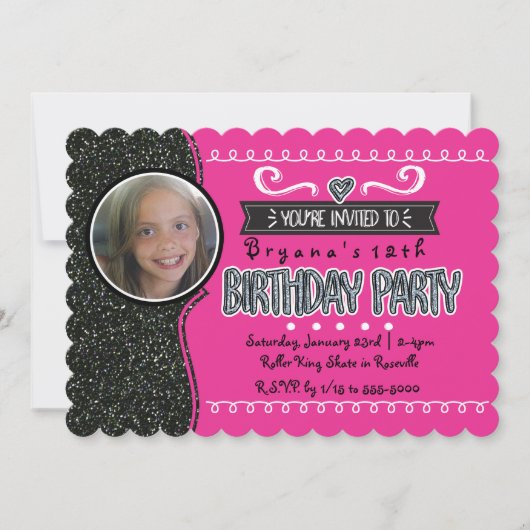 Invitations photo de la fête des filles de Parties (Devant)