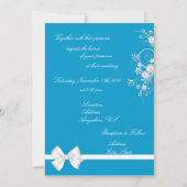 Invitations photo de Mariage de Coeur Turquoise et (Dos)