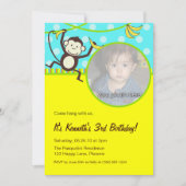 Invitations photo de singe (Devant)