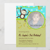 Invitations photo de singe (Devant / Derrière)