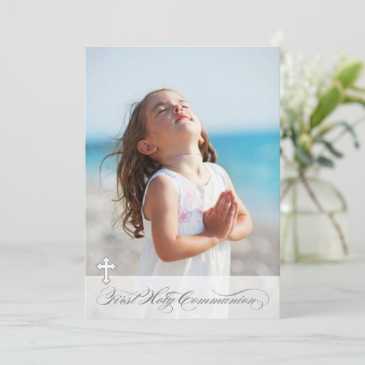 Invitations Photo First Communion (Debout devant)