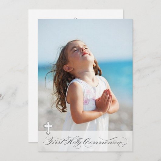 Invitations Photo First Communion (Devant / Derrière)