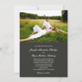 Invitations photo Mariage damassé classiques - Noi (Devant)