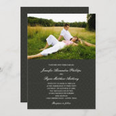 Invitations photo Mariage damassé classiques - Noi (Devant / Derrière)