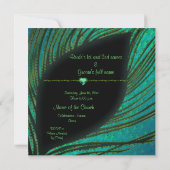 Invitations photo mariage de Peacock (Dos)