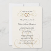 Invitations photo mariage - Élégante ivoire Vintag (Dos)