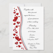Invitations photo Mariages de Red Cascading Hearts (Dos)