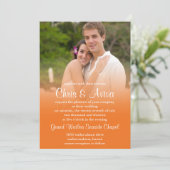 Invitations photo Orange Sunset (Debout devant)