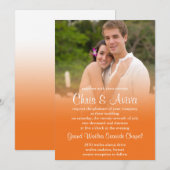 Invitations photo Orange Sunset (Devant / Derrière)