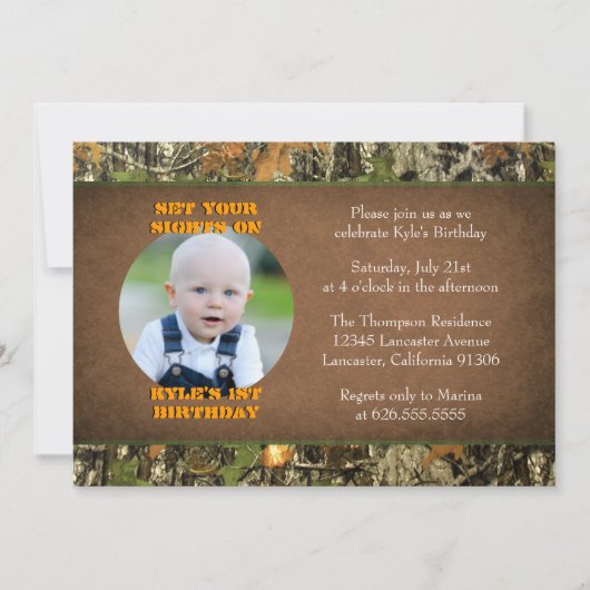 Invitations photo pour enfants d'anniversaire de C (Devant)