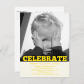 Invitations photo pour l'anniversaire du garçon (Devant / Derrière)