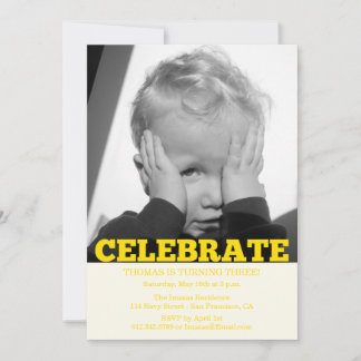 Invitations photo pour l'anniversaire du garçon