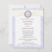 Invitations photo pour le 60e anniversaire - Damas (Dos)