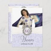 Invitations photo pour le 60e anniversaire - Damas (Devant / Derrière)