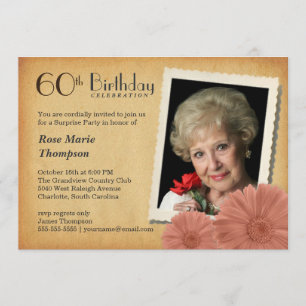 Invitations photo pour le 60e anniversaire de la f