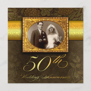 invitations photo vintage mariage 50 ans anniversa