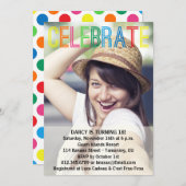 Invitations photos de fête d'anniversaire (Devant / Derrière)