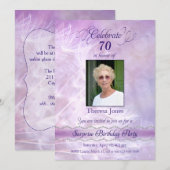 Invitations photos pour l'anniversaire de la fête  (Devant / Derrière)