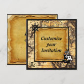 Invitations Pirate (Devant / Derrière)